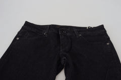 Acht Black Low Waist Slim Fit Cotton Denim Jeans -   -  Acht.