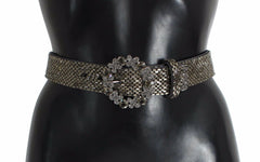 Dolce & Gabbana Multicolor Wide Crystal Buckle Sequined Belt -   -  Dolce & Gabbana.