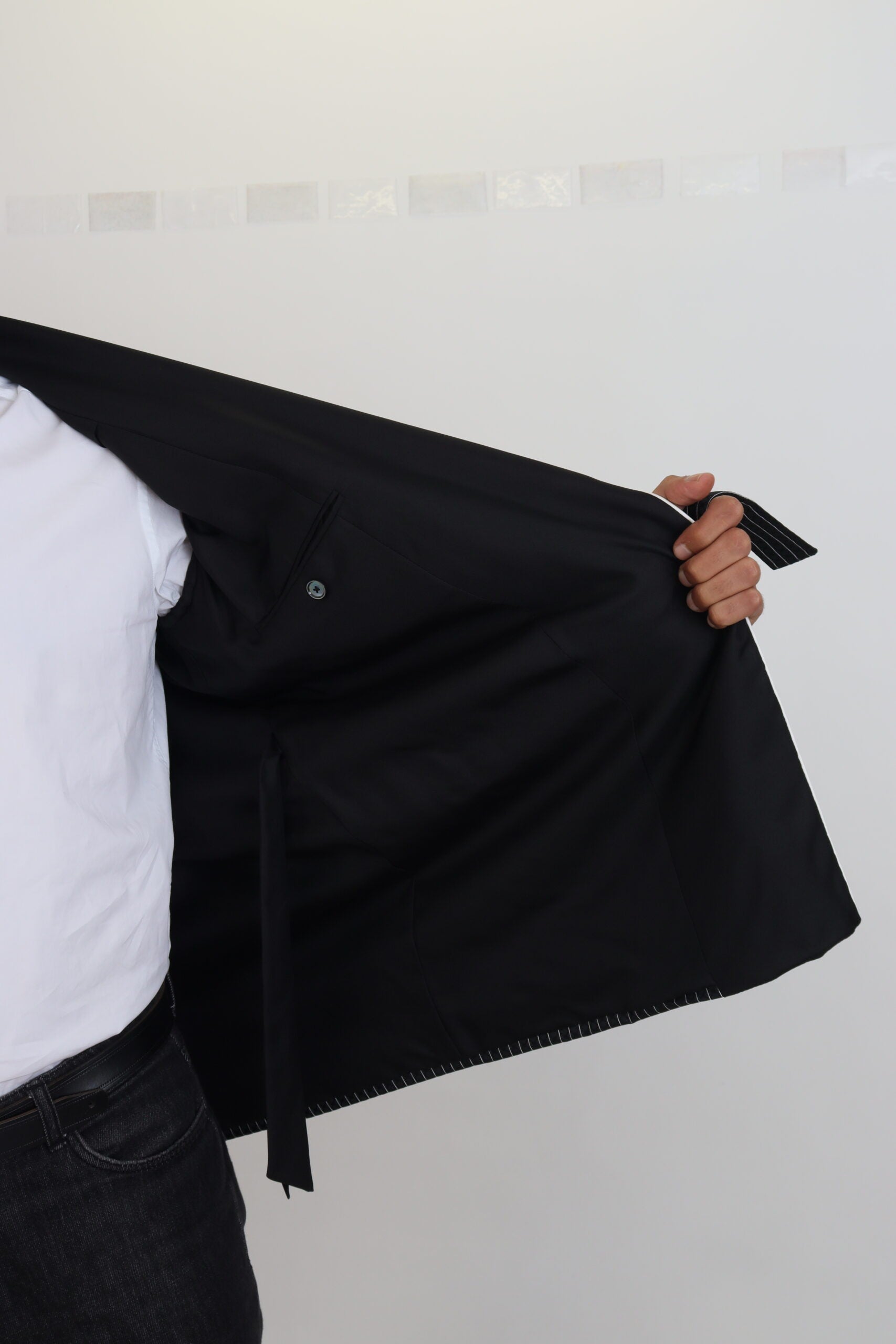 Dolce & Gabbana Black Robe Striped DG Patch Jacket Men Blazer -   -  Dolce & Gabbana. Dolce & Gabbana Black Robe Striped DG Patch Jacket Men Blazer -   -  Dolce & Gabbana.