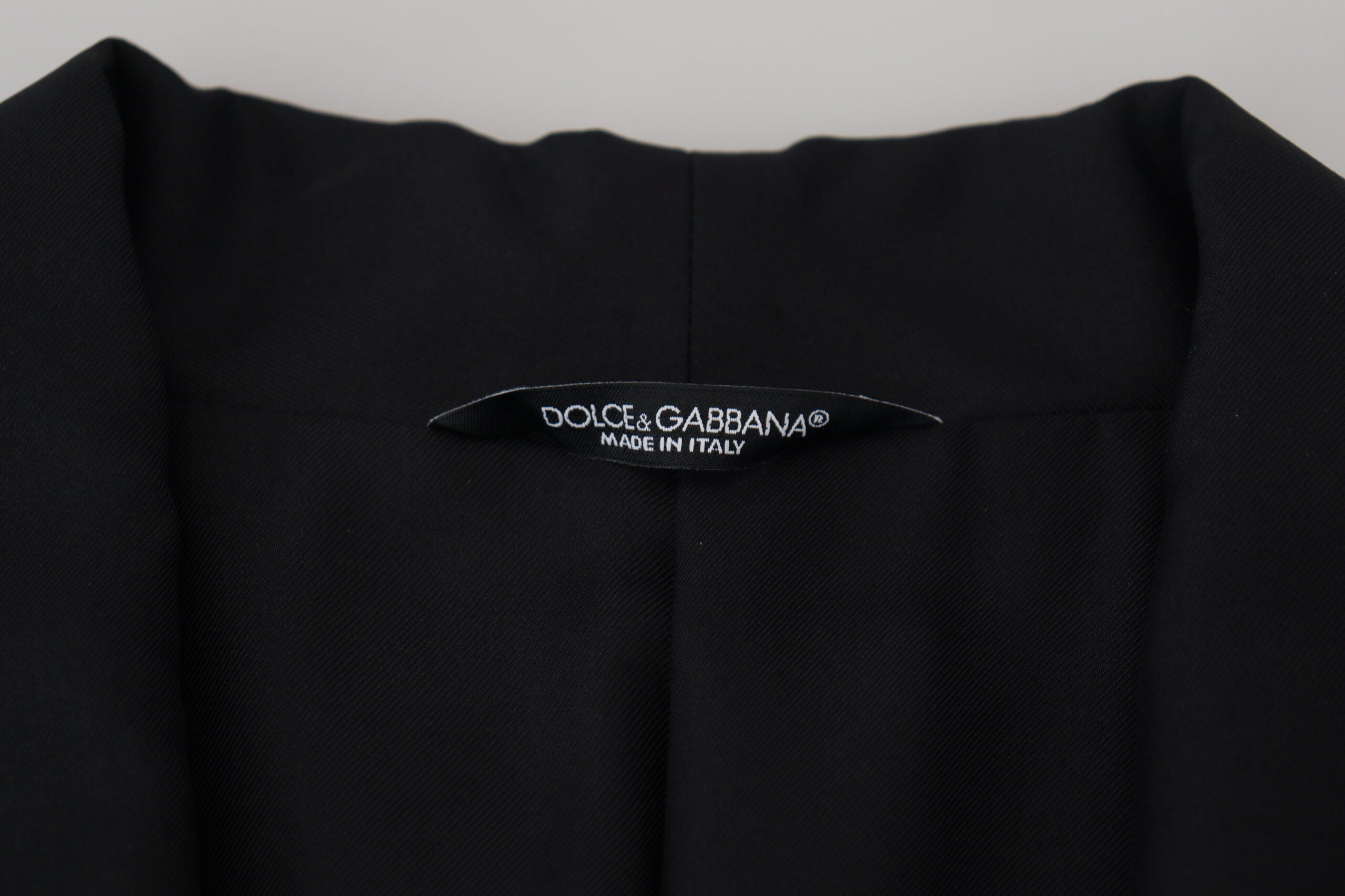 Dolce & Gabbana Black Robe Striped DG Patch Jacket Men Blazer -   -  Dolce & Gabbana. Dolce & Gabbana Black Robe Striped DG Patch Jacket Men Blazer -   -  Dolce & Gabbana.