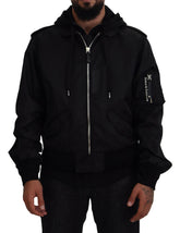 Dolce & Gabbana Black Nylon Hooded Full Zip Men Coat Jacket -   -  Dolce & Gabbana.