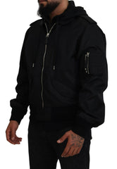 Dolce & Gabbana Black Nylon Hooded Full Zip Men Coat Jacket -   -  Dolce & Gabbana.