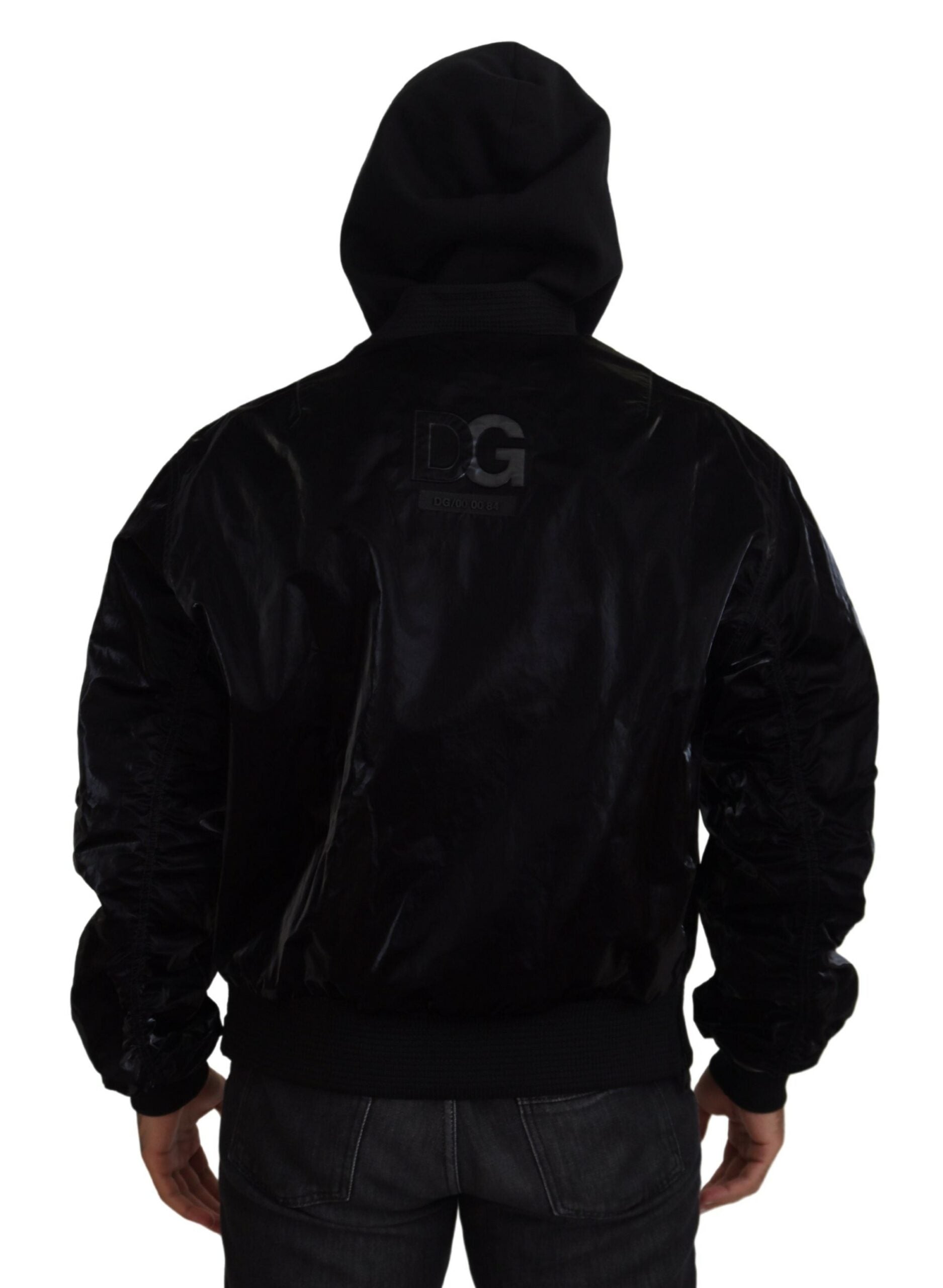 Dolce & Gabbana Black Nylon Hooded Full Zip Bomber Jacket -   -  Dolce & Gabbana. Dolce & Gabbana Black Nylon Hooded Full Zip Bomber Jacket -   -  Dolce & Gabbana.