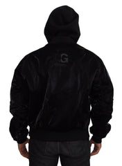 Dolce & Gabbana Black Nylon Hooded Full Zip Bomber Jacket -   -  Dolce & Gabbana.