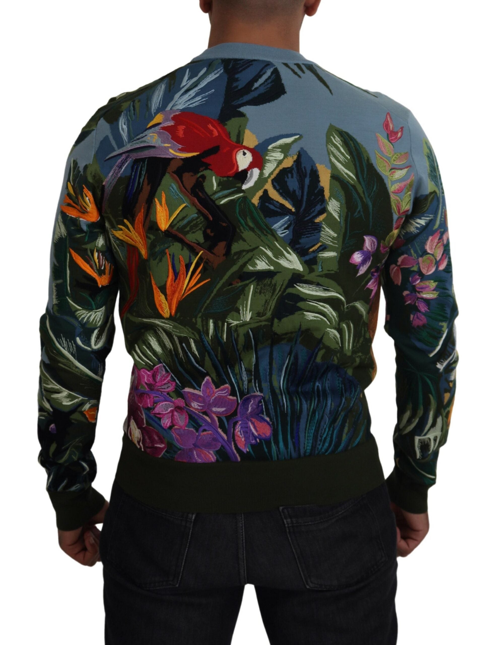 Dolce & Gabbana Multicolor Jungle Wool Pullover Logo Sweater -   -  Dolce & Gabbana. Dolce & Gabbana Multicolor Jungle Wool Pullover Logo Sweater -   -  Dolce & Gabbana.