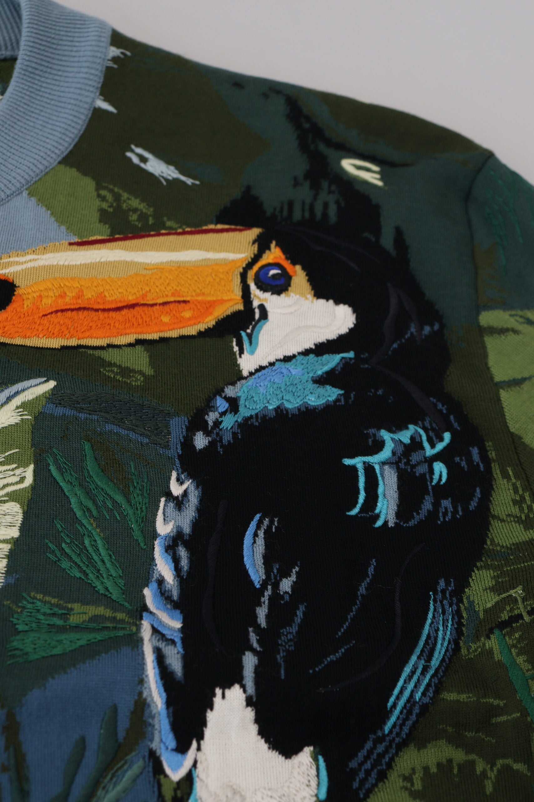 Dolce & Gabbana Multicolor Jungle Wool Pullover Logo Sweater -   -  Dolce & Gabbana. Dolce & Gabbana Multicolor Jungle Wool Pullover Logo Sweater -   -  Dolce & Gabbana.