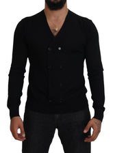 Dolce & Gabbana Black Cashmere Button Down Cardigan Sweater -   -  Dolce & Gabbana.