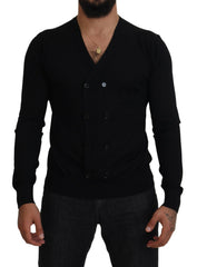 Dolce & Gabbana Black Cashmere Button Down Cardigan Sweater -   -  Dolce & Gabbana.