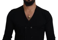 Dolce & Gabbana Black Cashmere Button Down Cardigan Sweater -   -  Dolce & Gabbana.