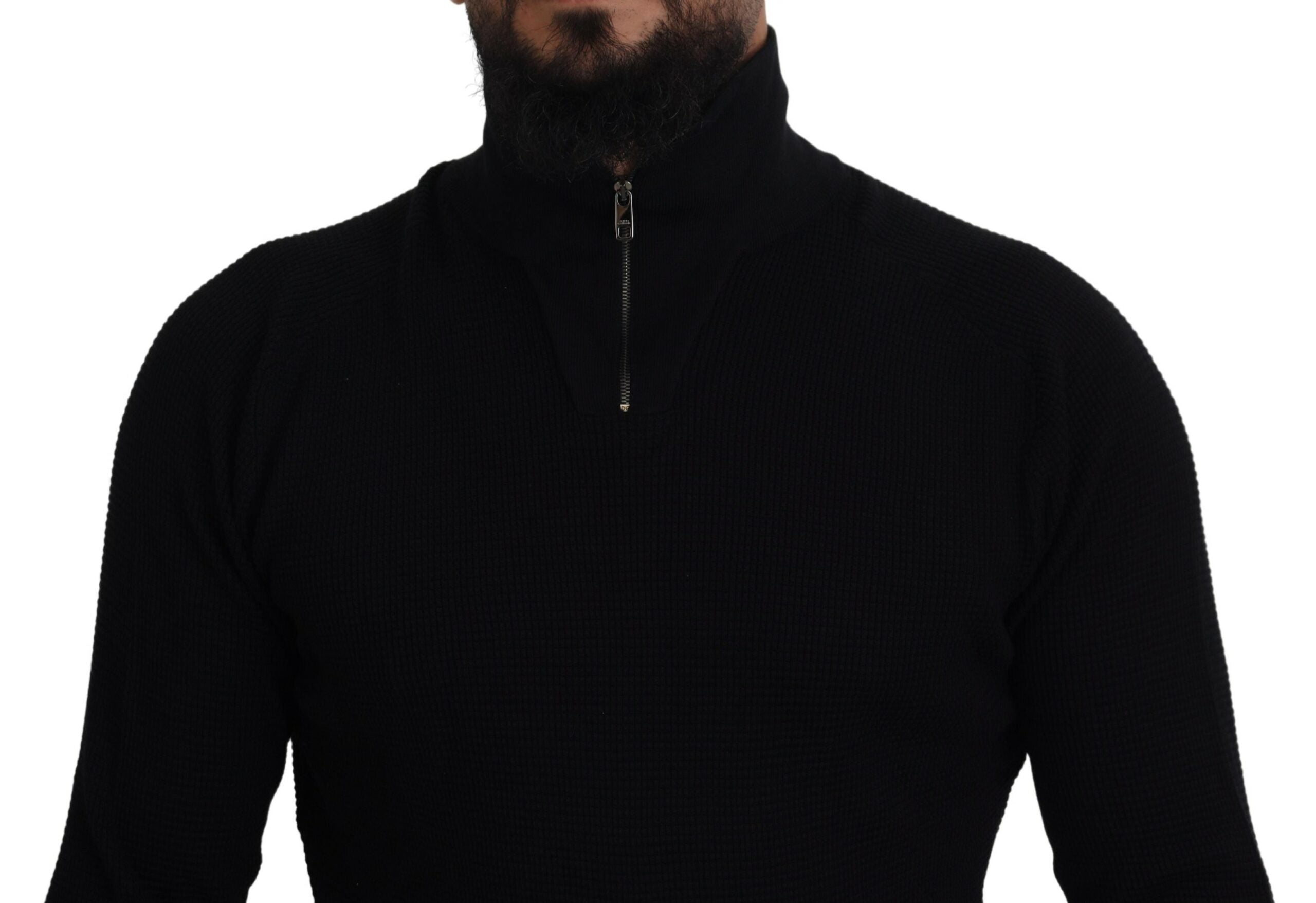 Dolce & Gabbana Black Silk Turtle Neck Pullover Sweater -   -  Dolce & Gabbana. Dolce & Gabbana Black Silk Turtle Neck Pullover Sweater -   -  Dolce & Gabbana.