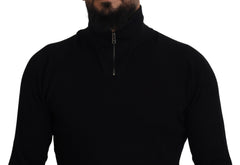 Dolce & Gabbana Black Silk Turtle Neck Pullover Sweater -   -  Dolce & Gabbana.