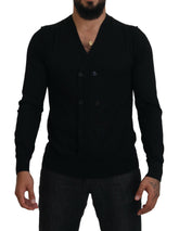 Dolce & Gabbana Black Cashmere Button Down Cardigan Sweater -   -  Dolce & Gabbana.