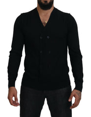 Dolce & Gabbana Black Cashmere Button Down Cardigan Sweater -   -  Dolce & Gabbana.