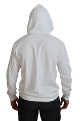 Dolce & Gabbana White Cotton Hooded Sweatshirt Logo Sweater -   -  Dolce & Gabbana.