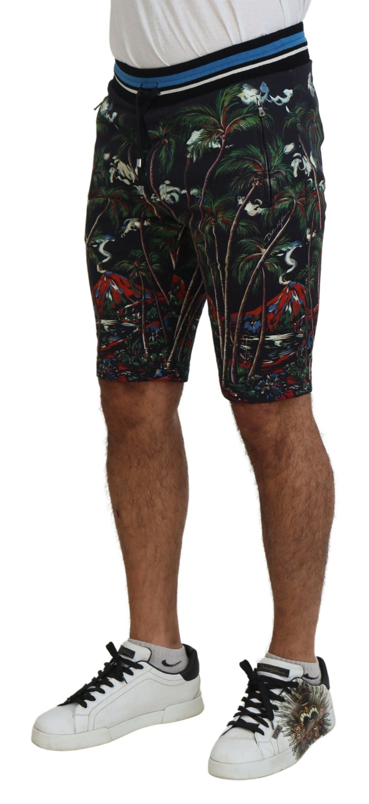 Dolce & Gabbana Black Cotton Volcano Print Casual Shorts -   -  Dolce & Gabbana. Dolce & Gabbana Black Cotton Volcano Print Casual Shorts -   -  Dolce & Gabbana.