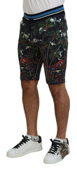 Dolce & Gabbana Black Cotton Volcano Print Casual Shorts -   -  Dolce & Gabbana.