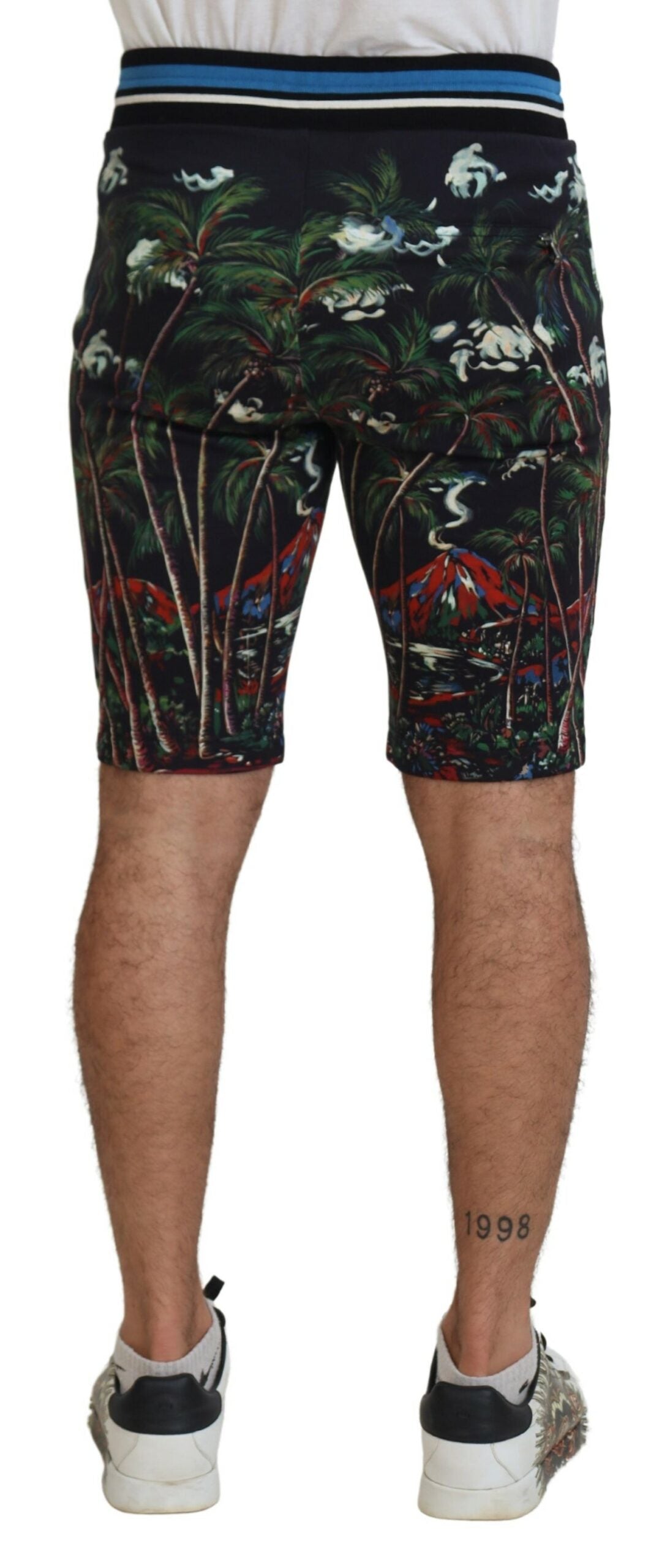 Dolce & Gabbana Black Cotton Volcano Print Casual Shorts -   -  Dolce & Gabbana. Dolce & Gabbana Black Cotton Volcano Print Casual Shorts -   -  Dolce & Gabbana.