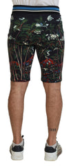 Dolce & Gabbana Black Cotton Volcano Print Casual Shorts -   -  Dolce & Gabbana.