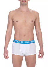 Bikkembergs White Cotton Men's Trunk -   -  Bikkembergs.