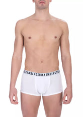 Bikkembergs White Cotton Men Underwear Trunk Duo -   -  Bikkembergs.