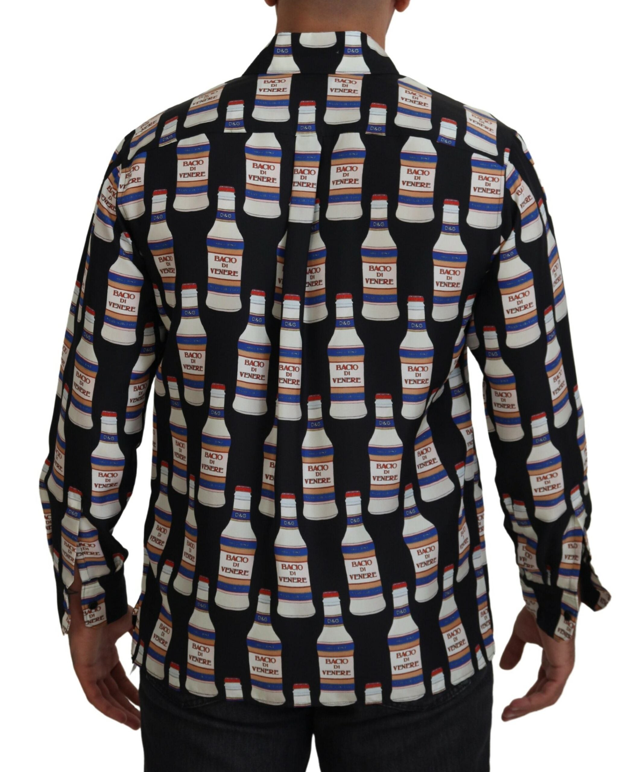 Dolce & Gabbana Black Silk Printed Collared Men Casual Shirt -   -  Dolce & Gabbana. Dolce & Gabbana Black Silk Printed Collared Men Casual Shirt -   -  Dolce & Gabbana.