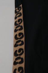 Dolce & Gabbana Black Cotton Elastic Waist DG Logo Cropped Pants -   -  Dolce & Gabbana.