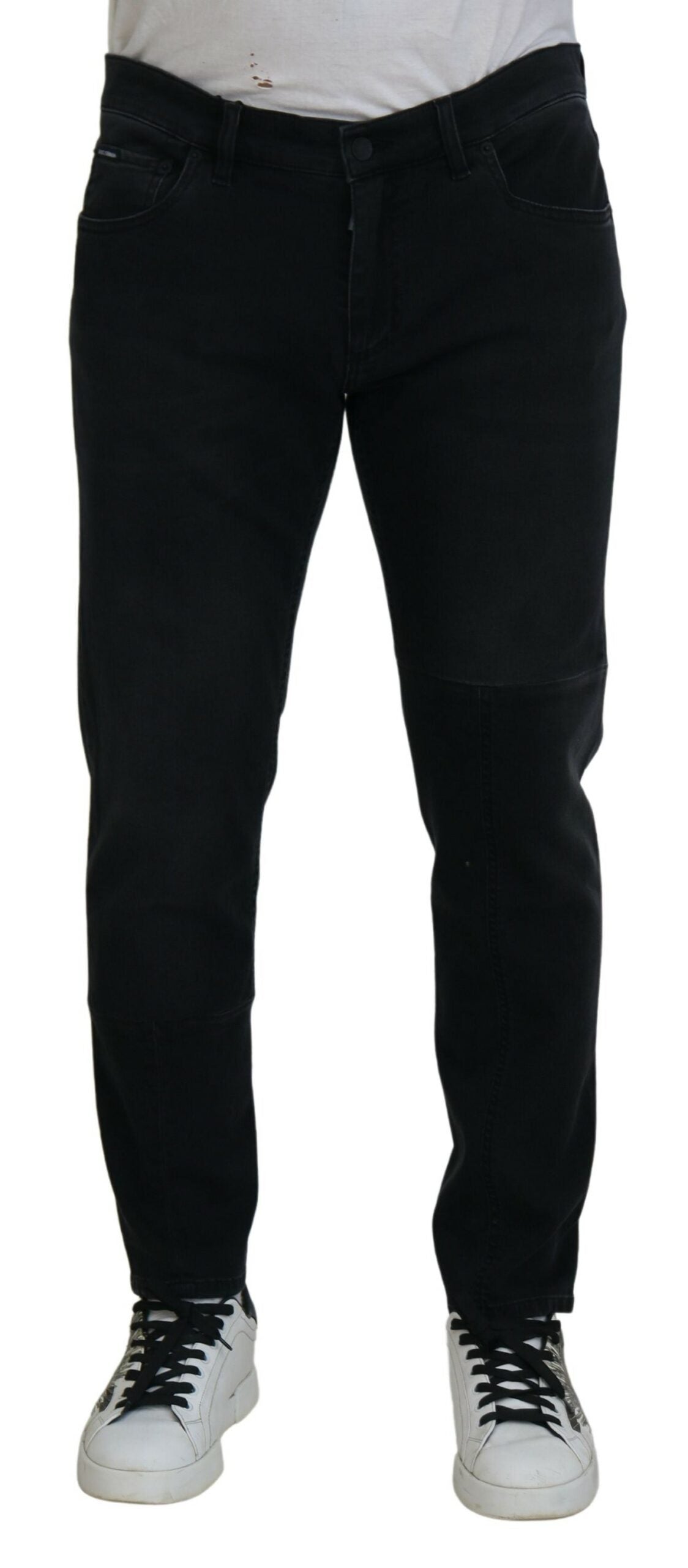 Dolce & Gabbana Black Angel Embroidery Skinny Denim Jeans -   -  Dolce & Gabbana.
