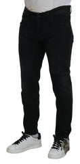 Dolce & Gabbana Black Angel Embroidery Skinny Denim Jeans -   -  Dolce & Gabbana.