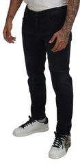 Dolce & Gabbana Black Angel Embroidery Skinny Denim Jeans -   -  Dolce & Gabbana.