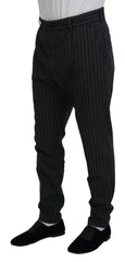 Dolce & Gabbana Dark Gray Stripes Chino Dress Pants -   -  Dolce & Gabbana.