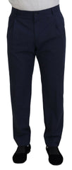 Dolce & Gabbana Dark Blue Cotton Chino Formal Pants -   -  Dolce & Gabbana.