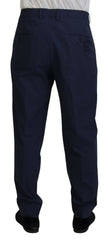Dolce & Gabbana Dark Blue Cotton Chino Formal Pants -   -  Dolce & Gabbana.
