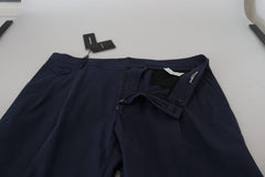 Dolce & Gabbana Dark Blue Cotton Chino Formal Pants -   -  Dolce & Gabbana.
