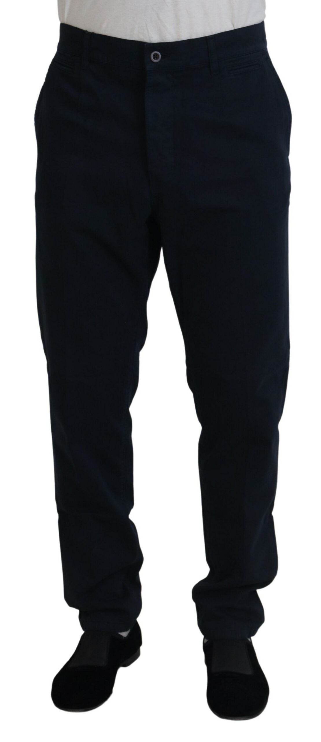 Dolce & Gabbana Blue Cotton Dress Formal Men Pants -   -  Dolce & Gabbana.
