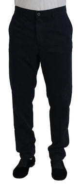 Dolce & Gabbana Blue Cotton Dress Formal Men Pants -   -  Dolce & Gabbana.