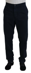 Dolce & Gabbana Blue Cotton Dress Formal Men Pants -   -  Dolce & Gabbana.