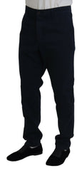 Dolce & Gabbana Blue Cotton Dress Formal Men Pants -   -  Dolce & Gabbana.