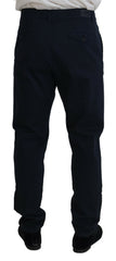 Dolce & Gabbana Blue Cotton Dress Formal Men Pants -   -  Dolce & Gabbana.