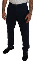Dolce & Gabbana Blue Cotton Dress Formal Men Pants -   -  Dolce & Gabbana.