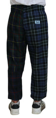 Dolce & Gabbana Multicolor Checkered Wool Men Jogger Pants -   -  Dolce & Gabbana.