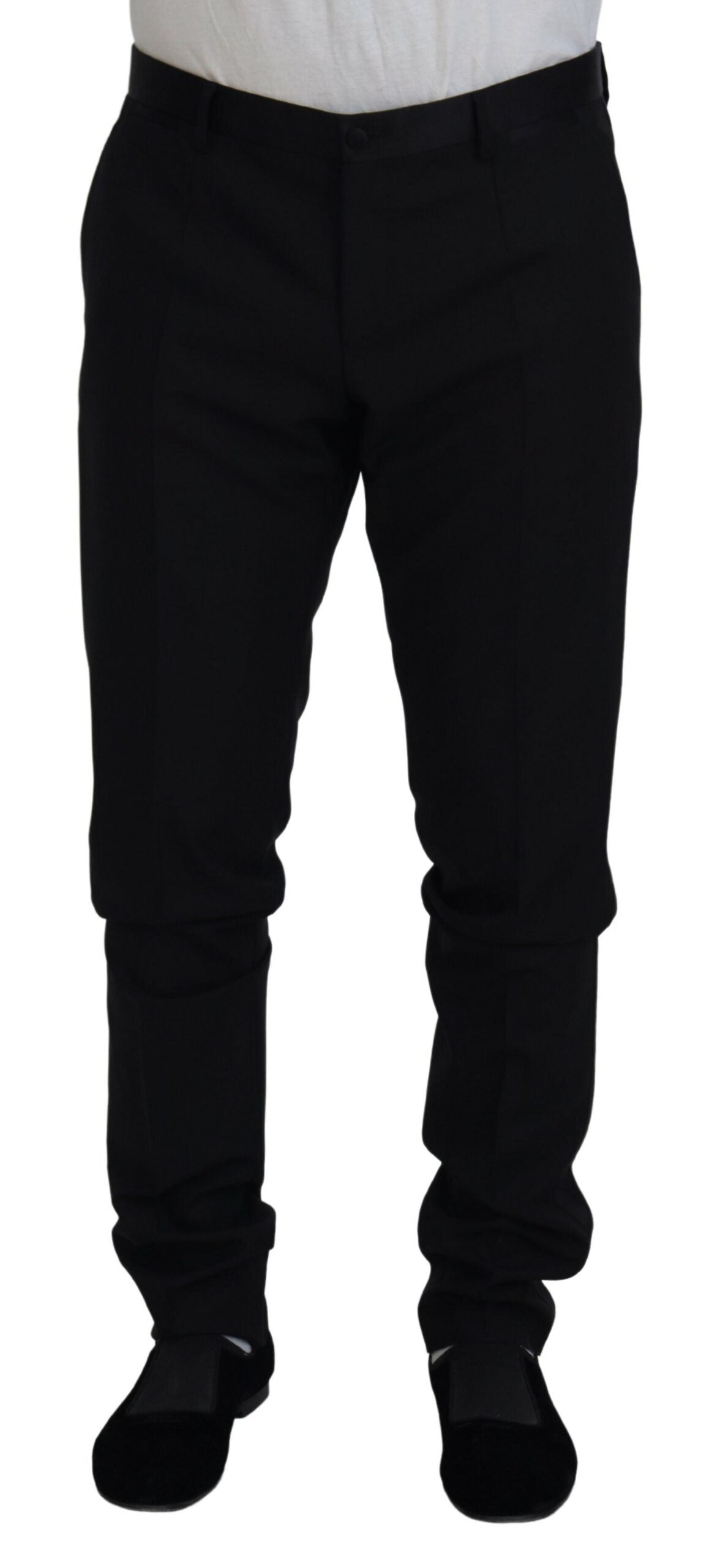 Dolce & Gabbana Black Wool Chino Dress Formal Pants -   -  Dolce & Gabbana.