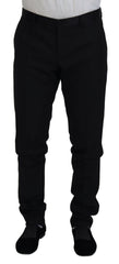 Dolce & Gabbana Black Wool Chino Dress Formal Pants -   -  Dolce & Gabbana.