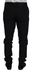 Dolce & Gabbana Black Wool Chino Dress Formal Pants -   -  Dolce & Gabbana.