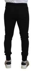 Dolce & Gabbana Black Wool Horseshoe Jogger Pants -   -  Dolce & Gabbana.