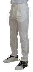 Dolce & Gabbana White Cotton Skinny Chino Pants -   -  Dolce & Gabbana.