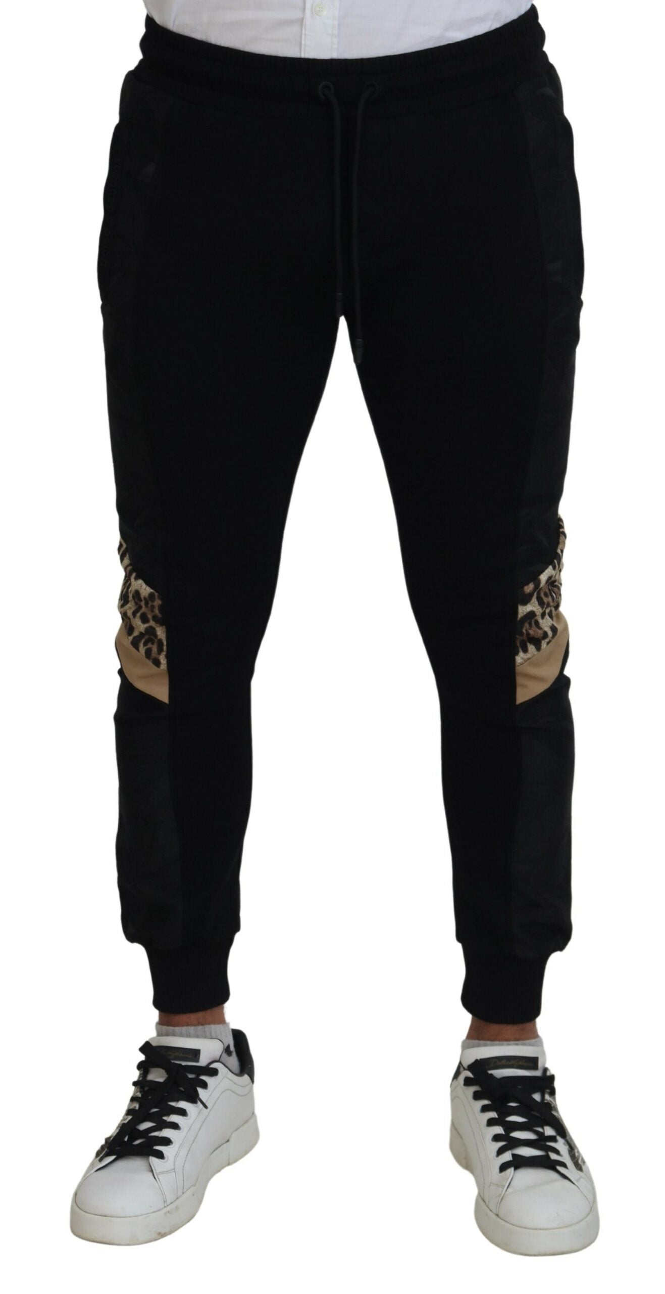 Dolce & Gabbana Black Polyester Skinny Jogger Men Pants -   -  Dolce & Gabbana.