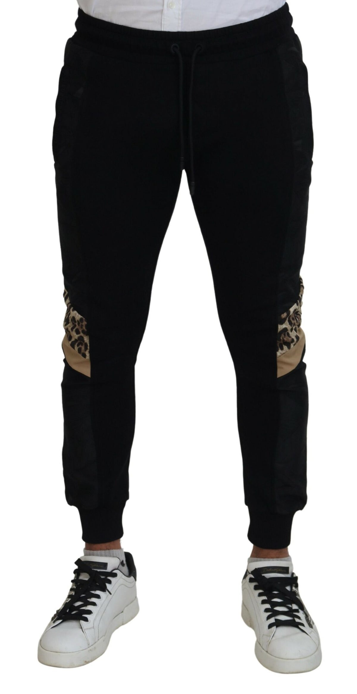 Dolce & Gabbana Black Polyester Skinny Jogger Men Pants -   -  Dolce & Gabbana.
