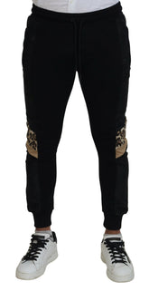 Dolce & Gabbana Black Polyester Skinny Jogger Men Pants -   -  Dolce & Gabbana.