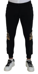Dolce & Gabbana Black Polyester Skinny Jogger Men Pants -   -  Dolce & Gabbana.