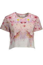 Desigual Chic Pink Embroidered Cotton Tee -   -  Desigual.